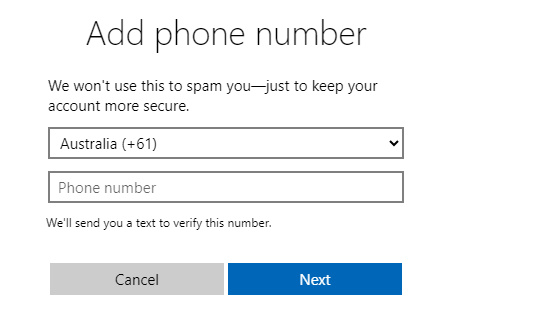 Issues with adding phone number - Microsoft Q&A