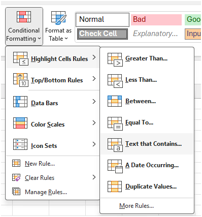 Do you have a formula for colouring a cell red when text states 'CLOSED ...