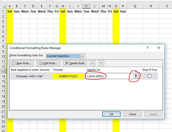 Conditional Formatting of Column Based Upon Header Cell Contents ...