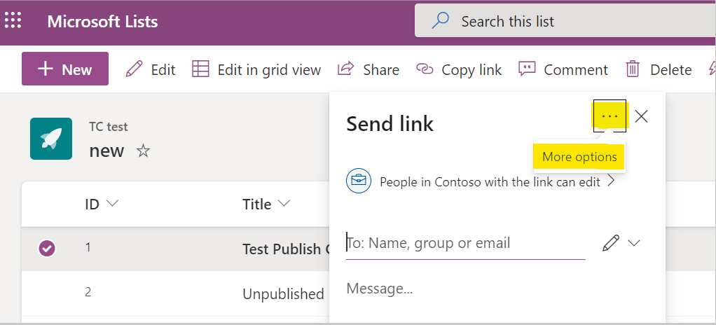MS Lists Assign Item to a User or Group of Users to Update - Microsoft Q&A