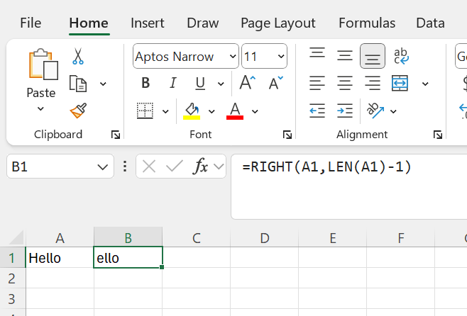 remove 1 character from excel column - Microsoft Q&A