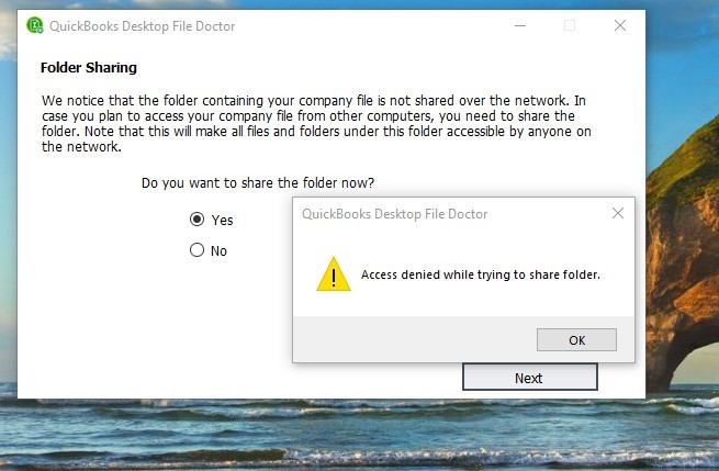 Denied access when trying to share folder - Microsoft Q&A