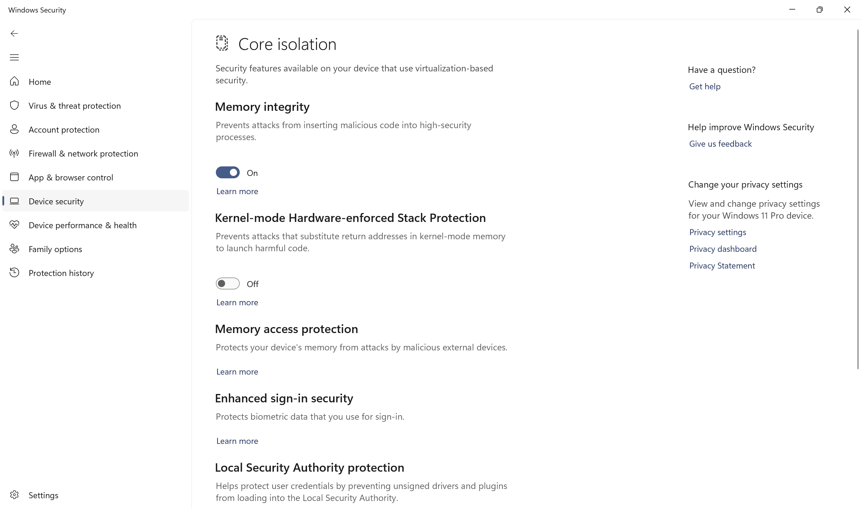 Cannot turn on Firmware Protection - Microsoft Q&A