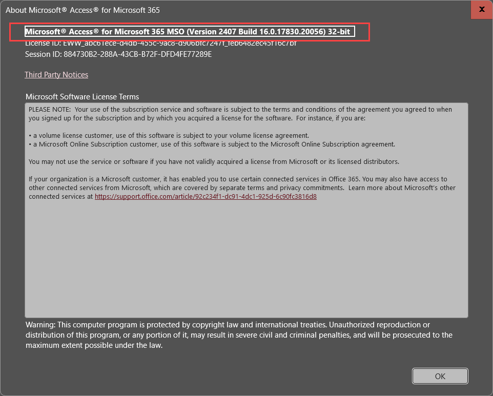 i'm running microsoft 365 after downloading the 64bit version. Tried to ...