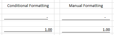 Accounting underlines in Conditional Formatting - Microsoft Q&A
