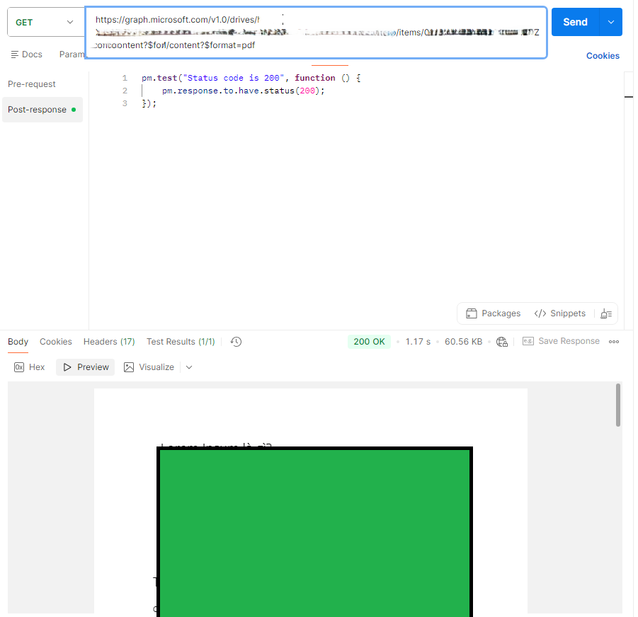 Microsoft Graph PDF conversion timing out at ~45 seconds with "General ...
