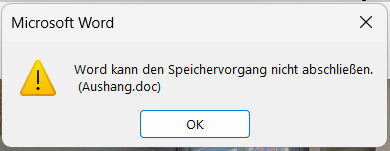 _1_Fehler bei Word Datei aktualisiert abspeichern