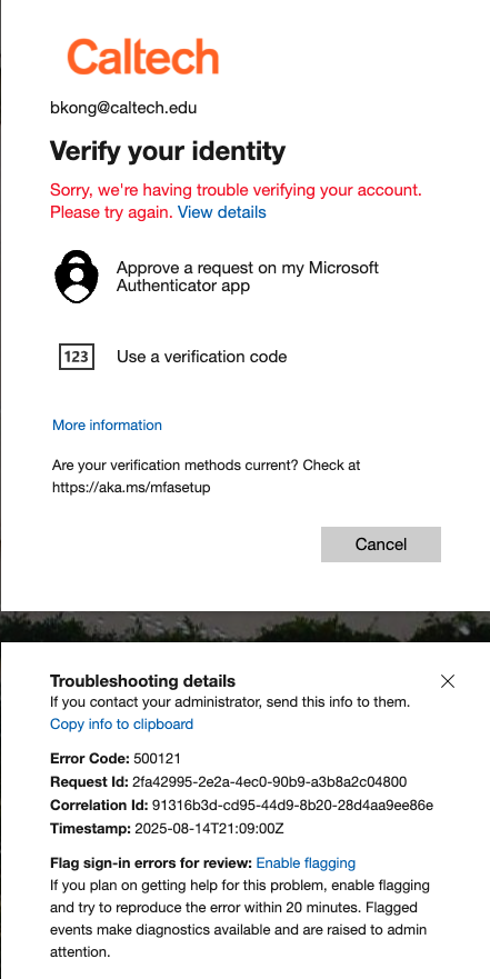 Cannot log into Microsoft Azure Subscription Services - Microsoft Q&A
