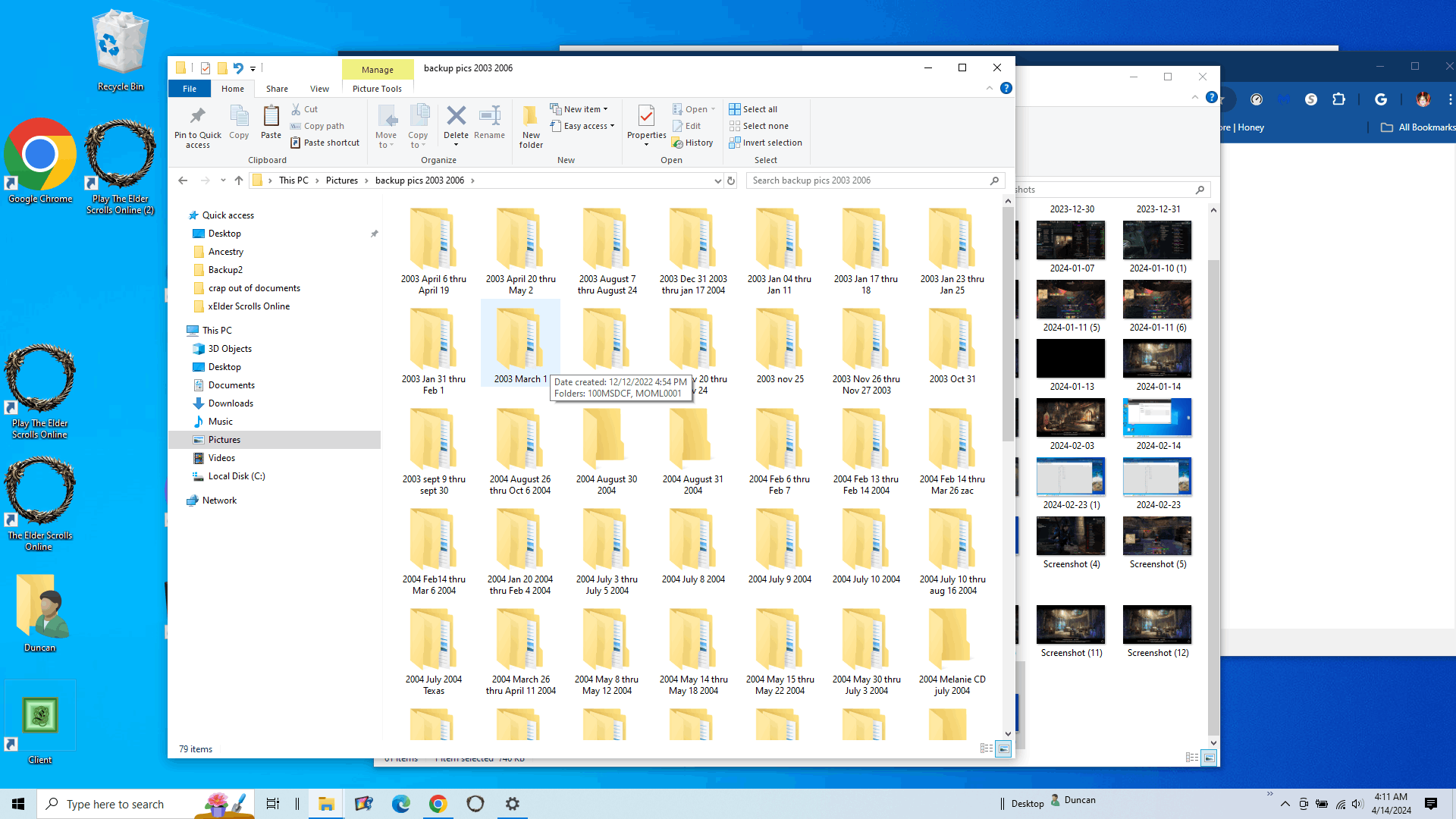 problems with one drive. I restored a directory called Pictures all ...