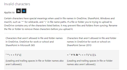 File name, invalid characters in Word 365 iPad - Microsoft Q&A