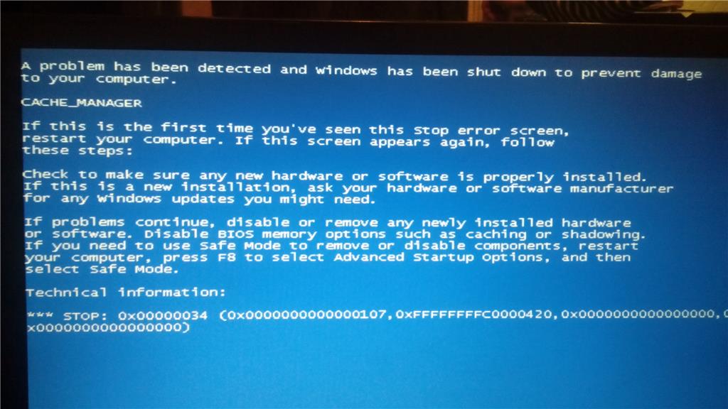 BSOD system_thread_exception_not_handled при загрузке любой версии ...