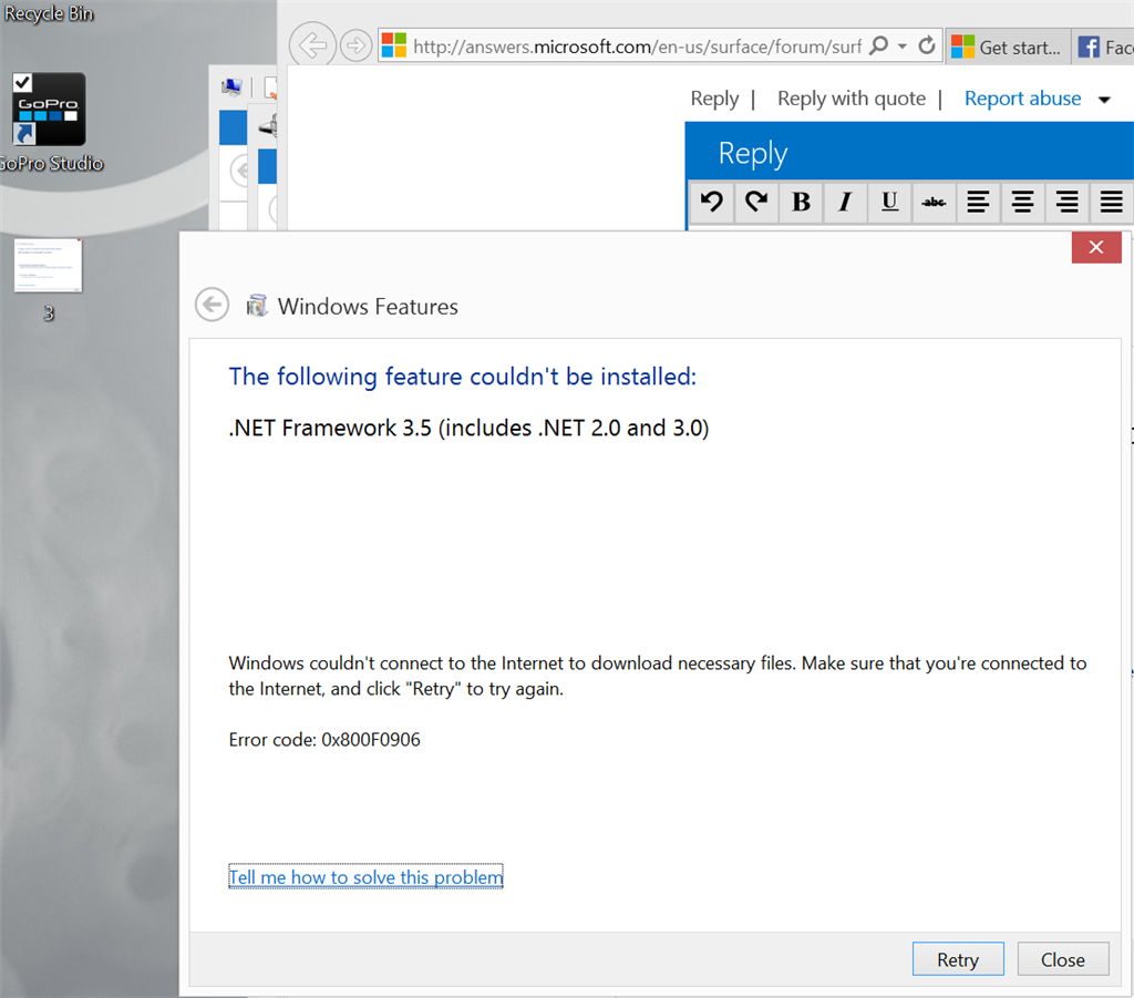 Can't download dot NET Framework 3.5 - Microsoft Q&A