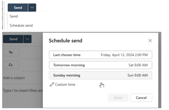 Schedule Send is not working correctly - Microsoft Q&A