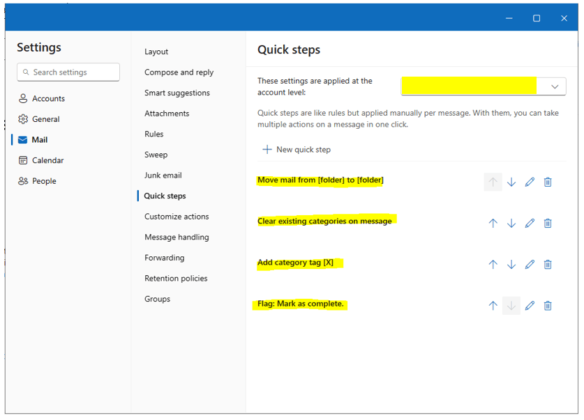 Submit a bug: New outlook quick steps - Microsoft Q&A