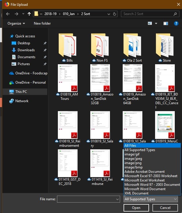 File type selection - Microsoft Q&A