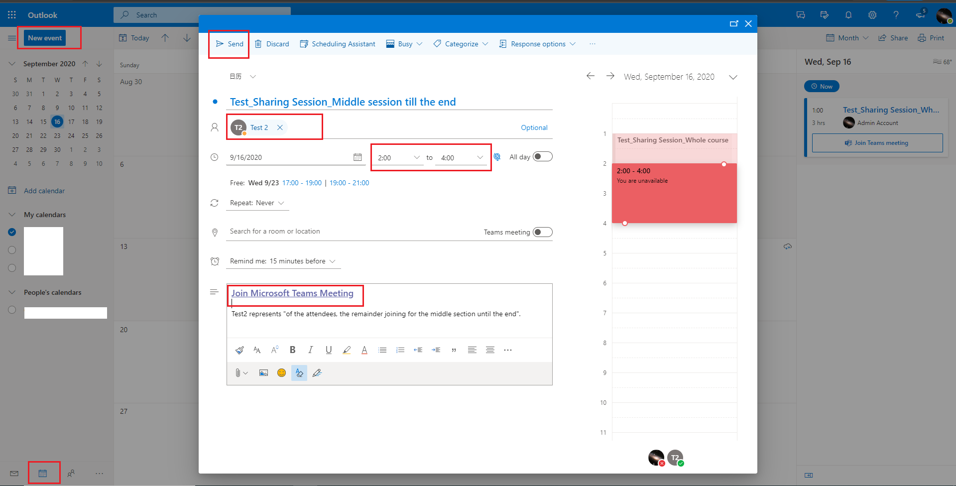 MS Teams: How do I create a meeting invite with a teams link but only ...