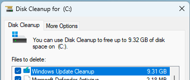 Disc clean up Windows 11 not cleaning - Microsoft Q&A