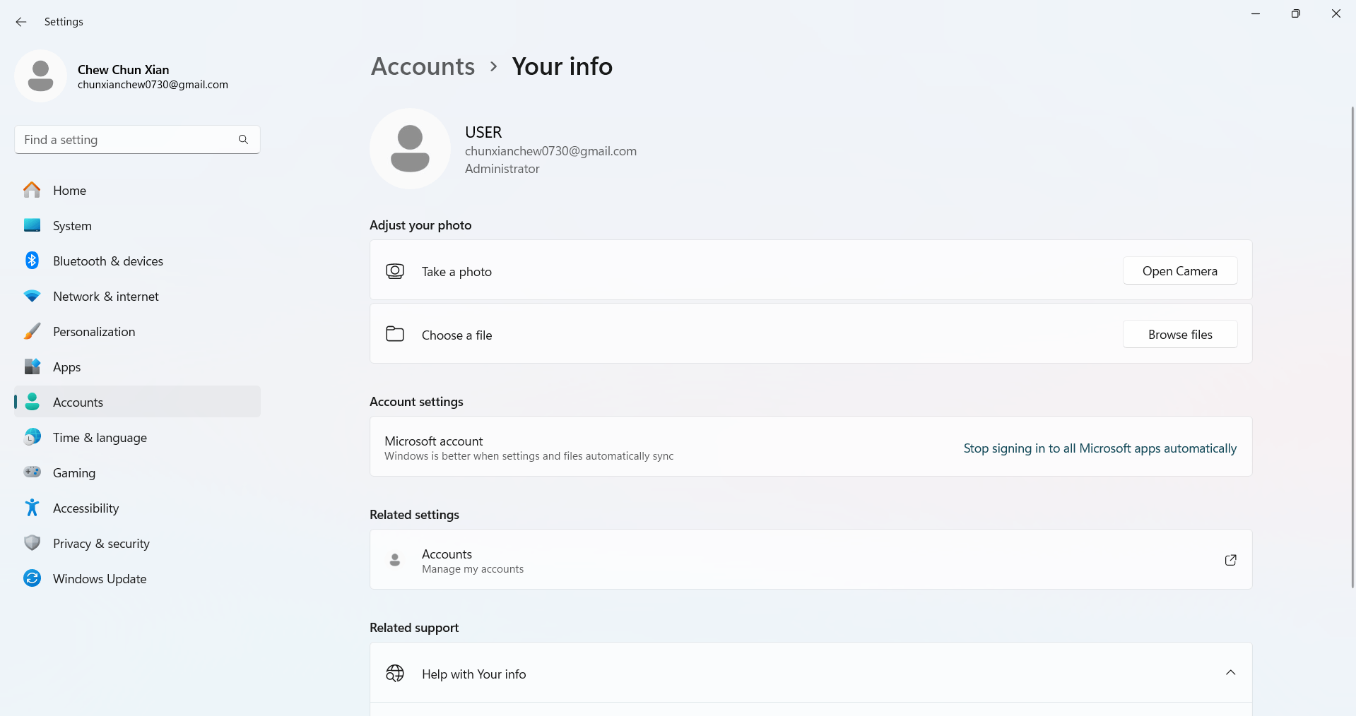 Windows account name and profile picture missing. - Microsoft Q&A