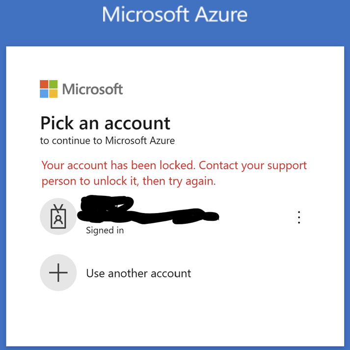 Your account has been locked - Microsoft