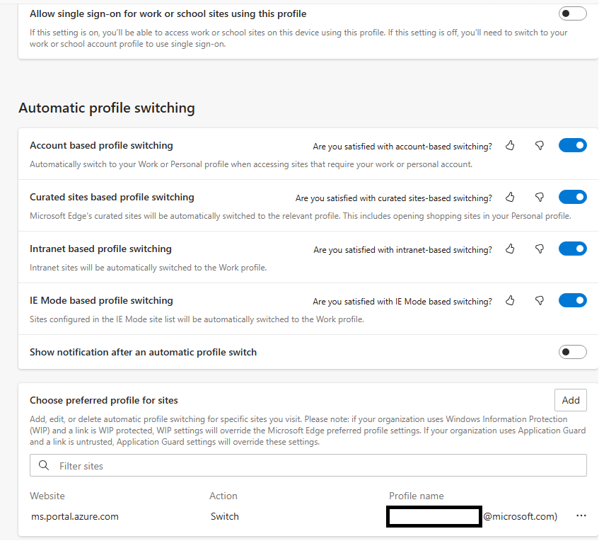 Whenever i open a browser for accessing Azure portal, i have to choose ...