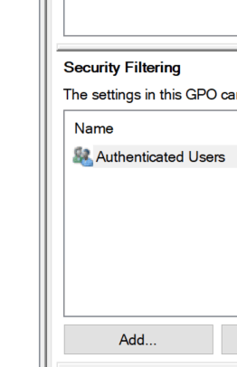 Can or not the GPO be set to apply to the security group and not to the ...