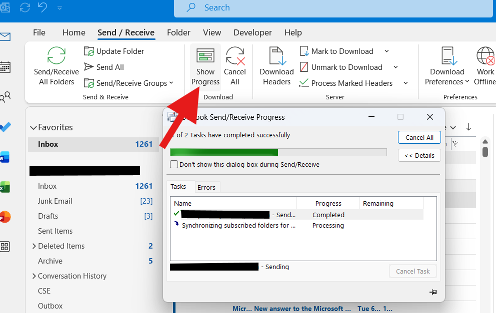 how to fix send/receive error? - Microsoft Q&A