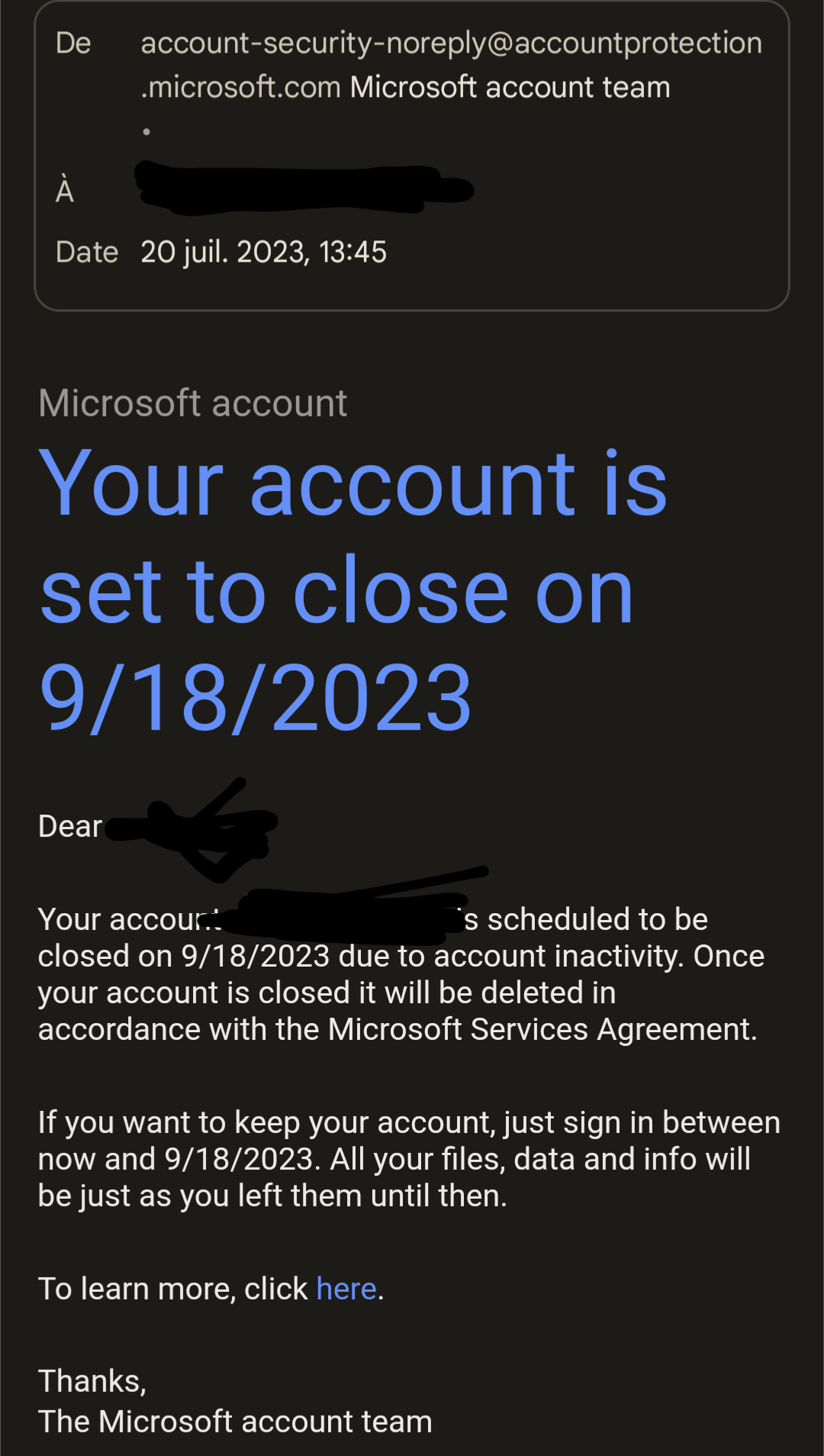 Phishing microsoft mail that has valid email ? - Microsoft Q&A