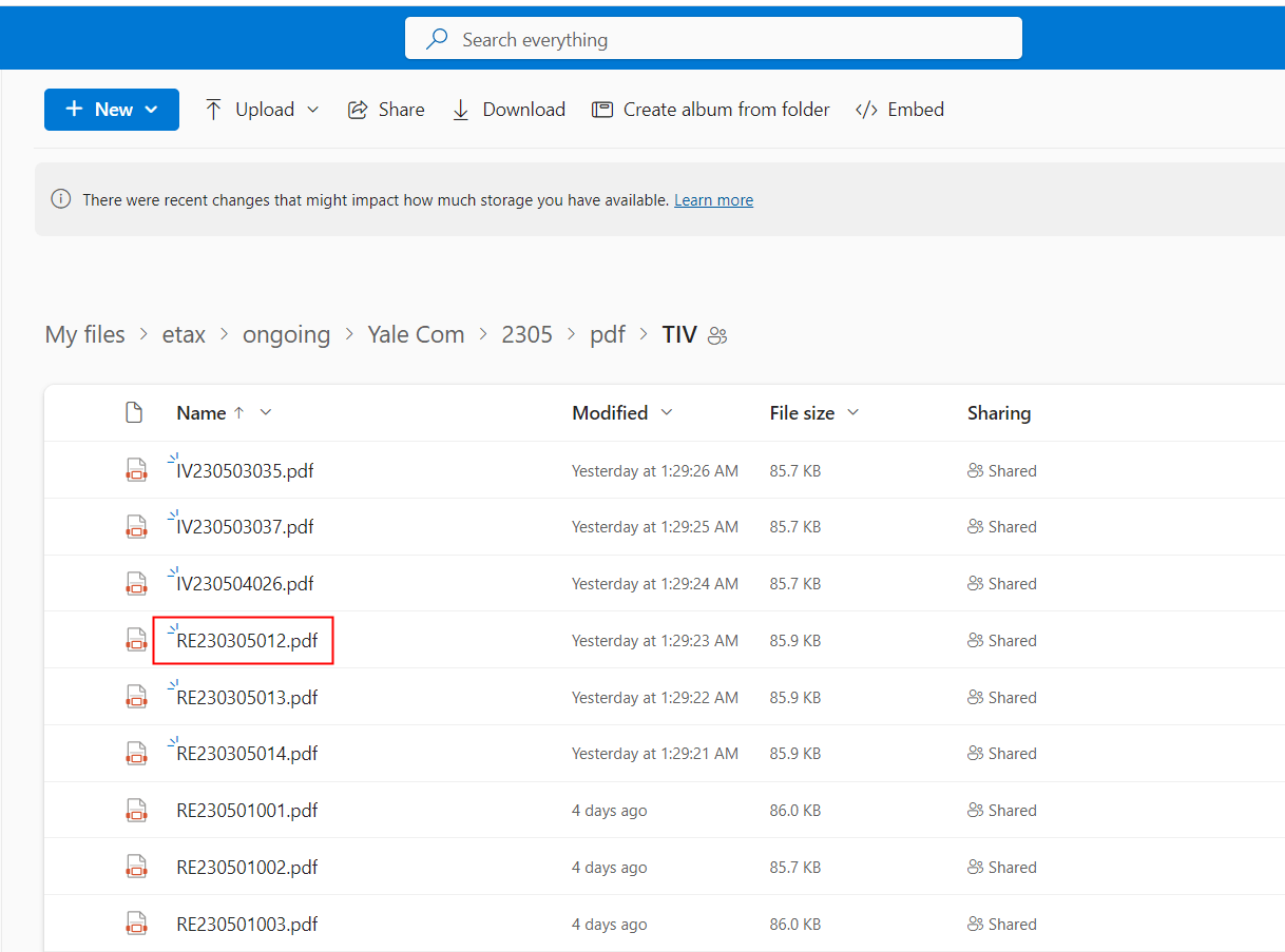 Cannot find file in One drive using file name - Microsoft Q&A