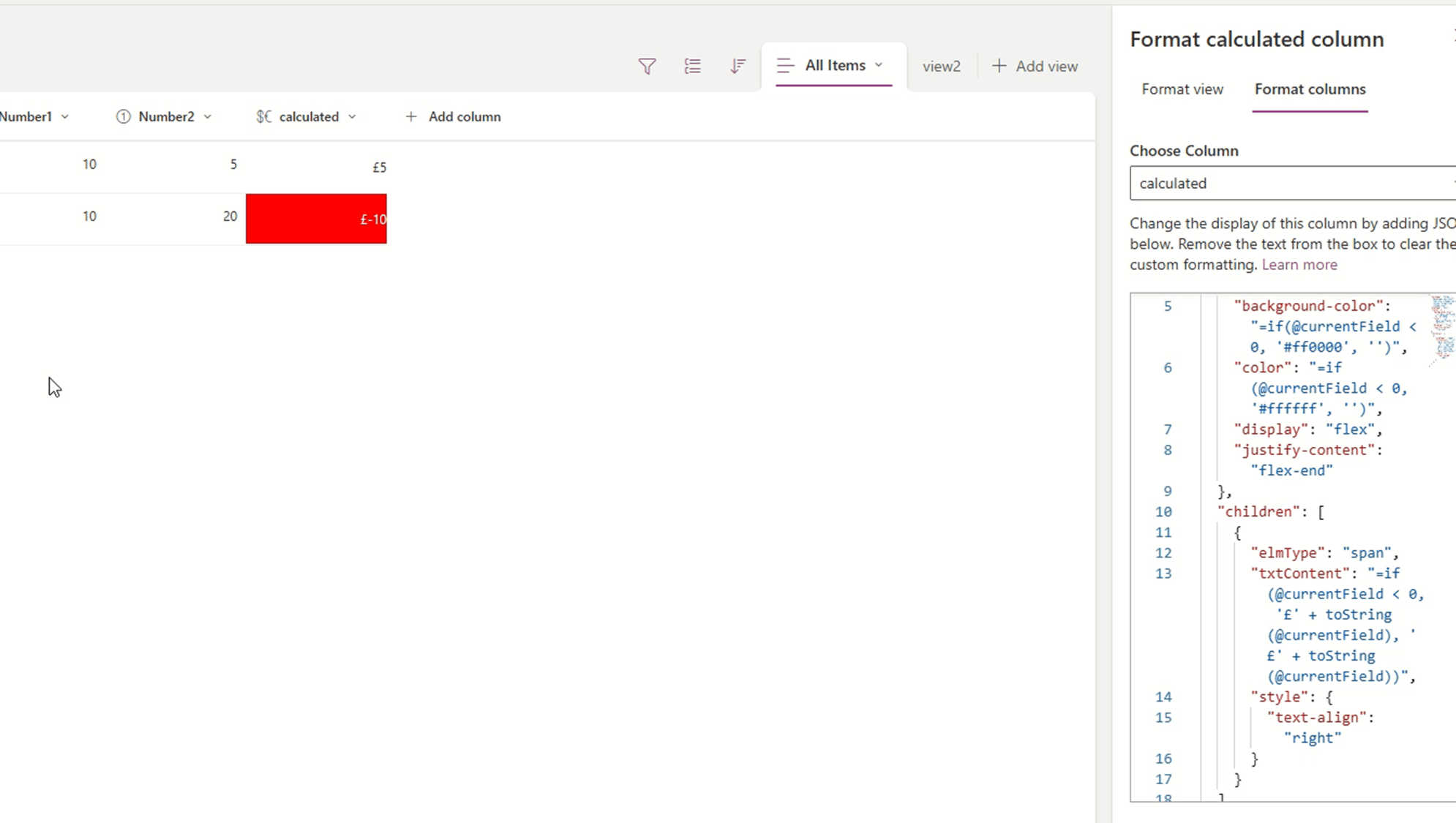 Conditional formatting of a calculated column - Microsoft Q&A