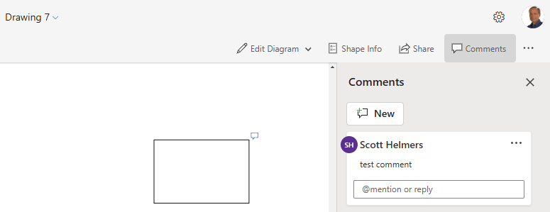 Online-Visio does not show any comments. - Microsoft Q&A