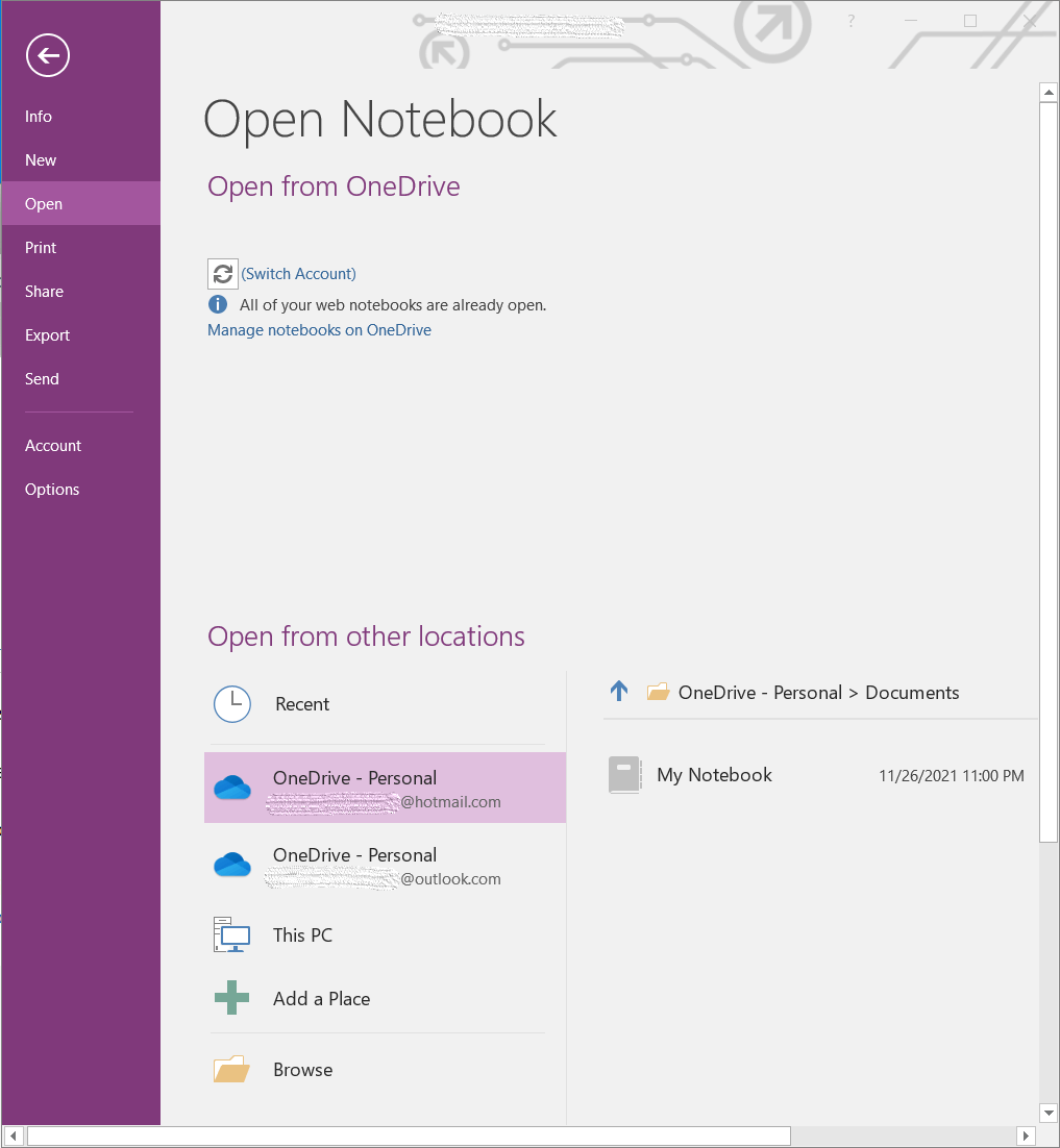OneNote 2016 identify notebooks location - Microsoft Q&A