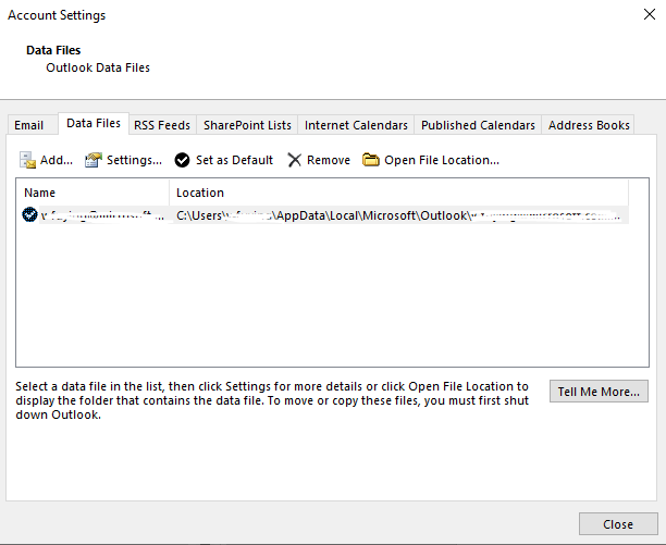 data file