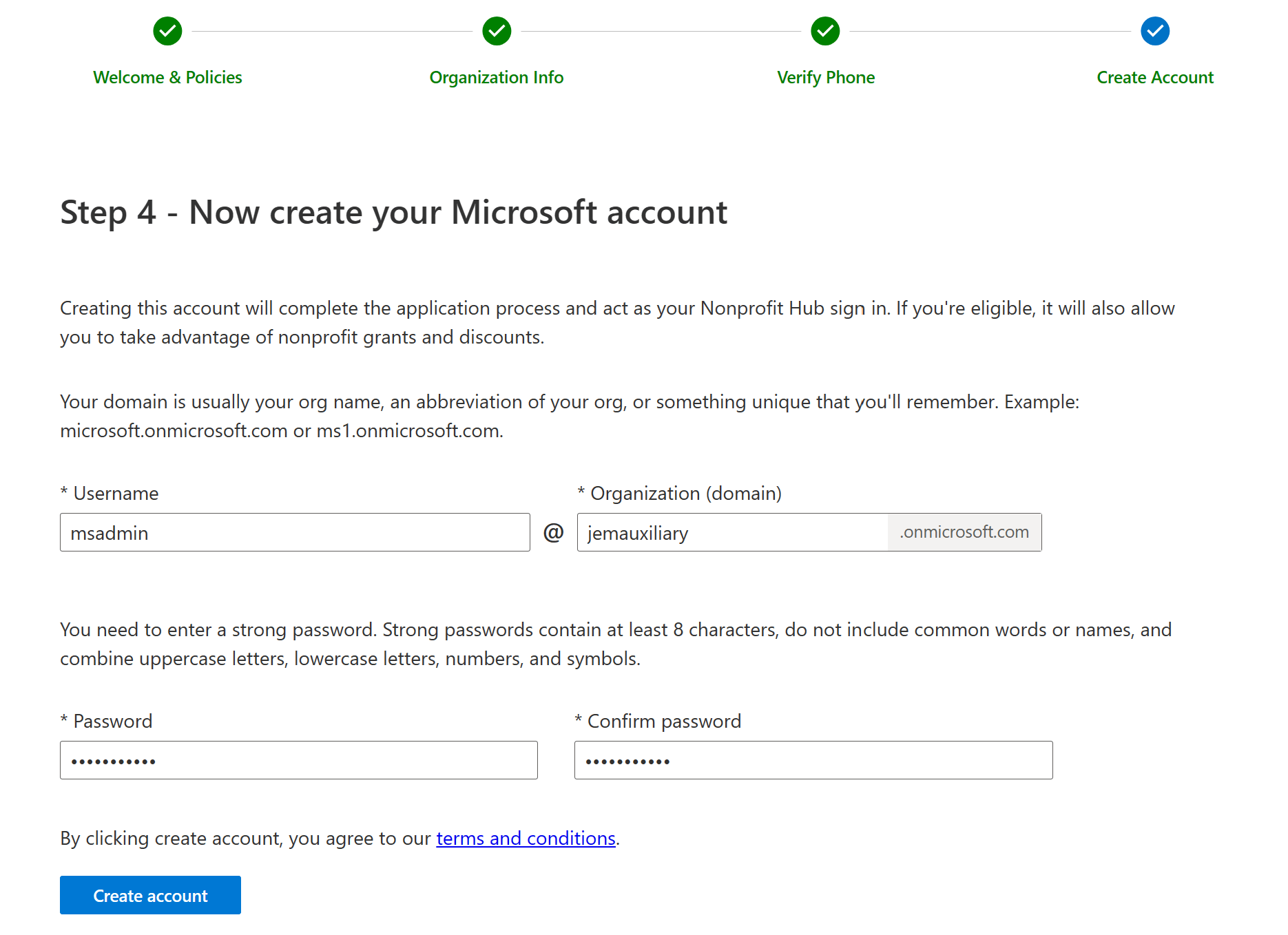 Microsoft Nonprofits - error creating account - Microsoft Q&A