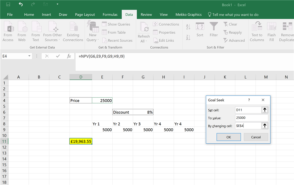 Goal seek overwrites target cell when used 2nd time - Microsoft Q&A