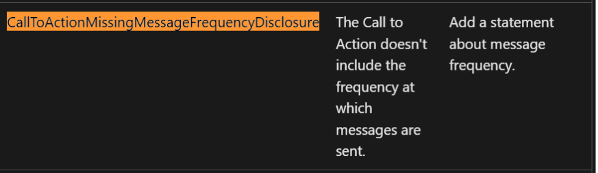 When creating the campaign, we got this error - Microsoft Q&A