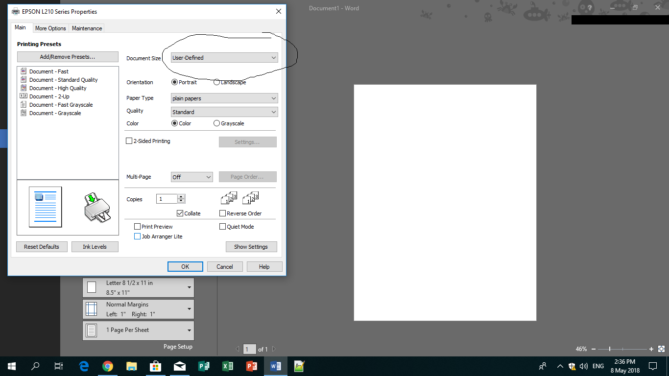 Publisher - Unable to print custom paper size of 8.5 x 13 - Microsoft Q&A