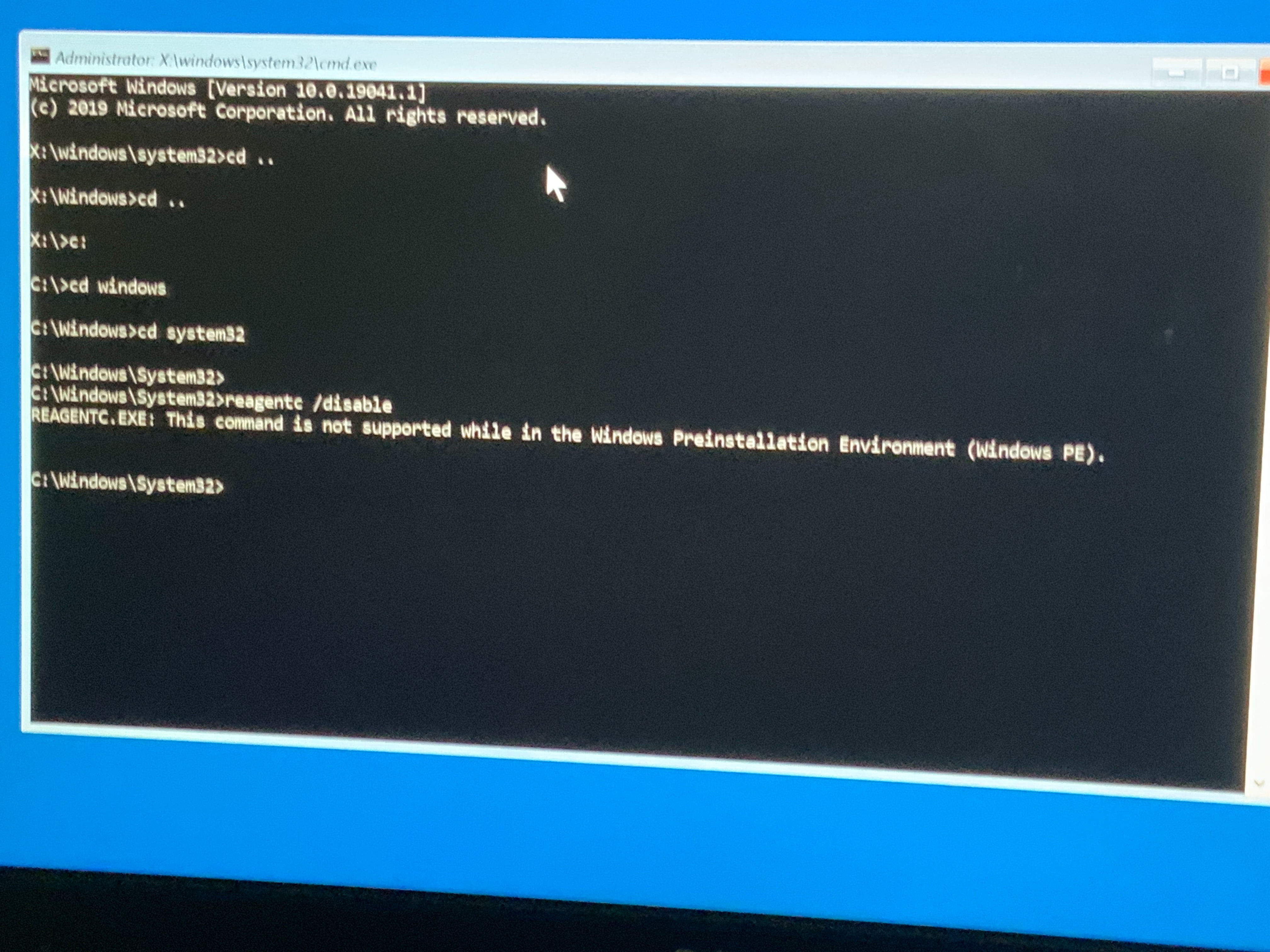 Windows RE boot loop - Microsoft Q&A