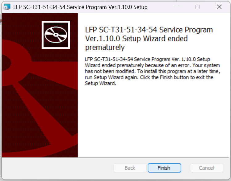 I am trying to install a software program and encountered with an error ...