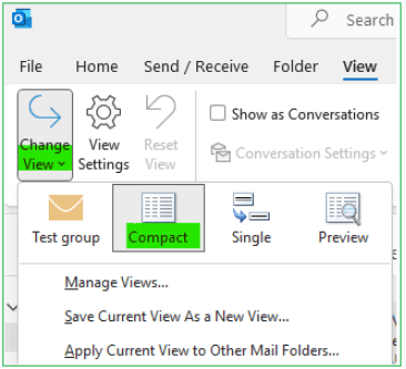 My Inbox in Outlook is really tiny now... Not the emails themselves ...