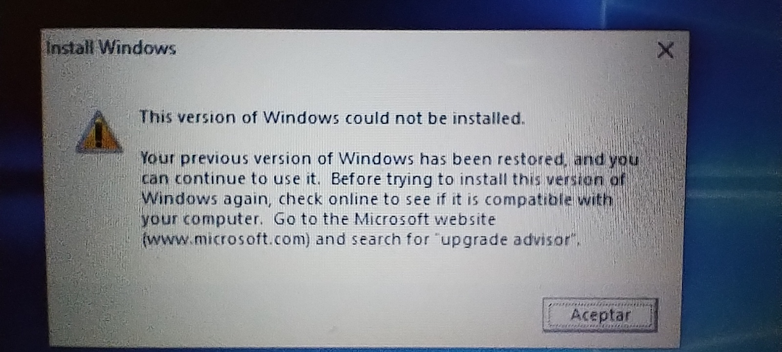 Windows Error - Microsoft Q&A