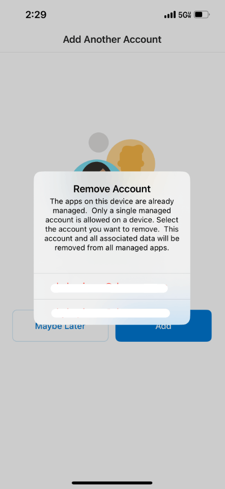 Outlook says I have two of the same accounts but I dont - Microsoft Q&A