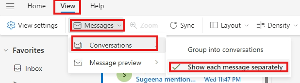email missing from inbox view but showing up in search - Microsoft Q&A