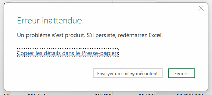 Excel Erreur