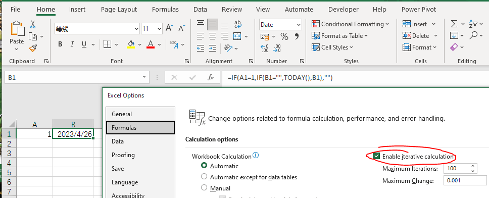 Conditional format help please, If True then add hard coded date ...