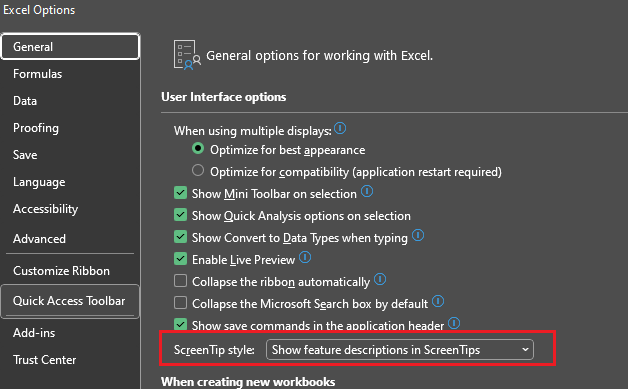 How to fix Screentips Reverting back to 