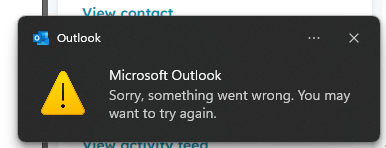 Email wont send from outlook 2019 if I'm sending to address with