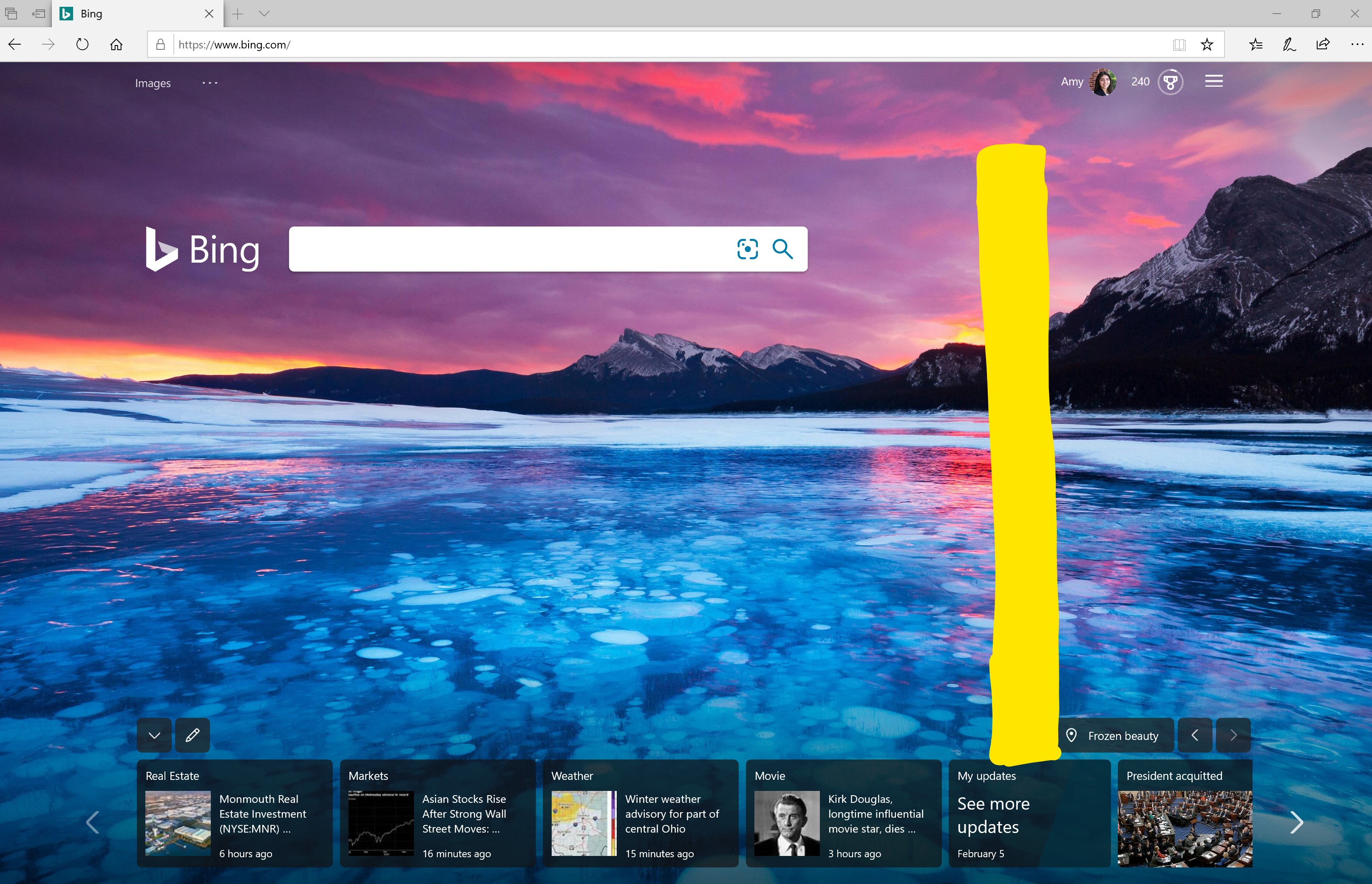 Small Vertical line showing while using edge - Microsoft Q&A