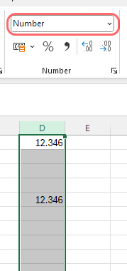 Why can't I select columns to increase or decrease decimal places in ...