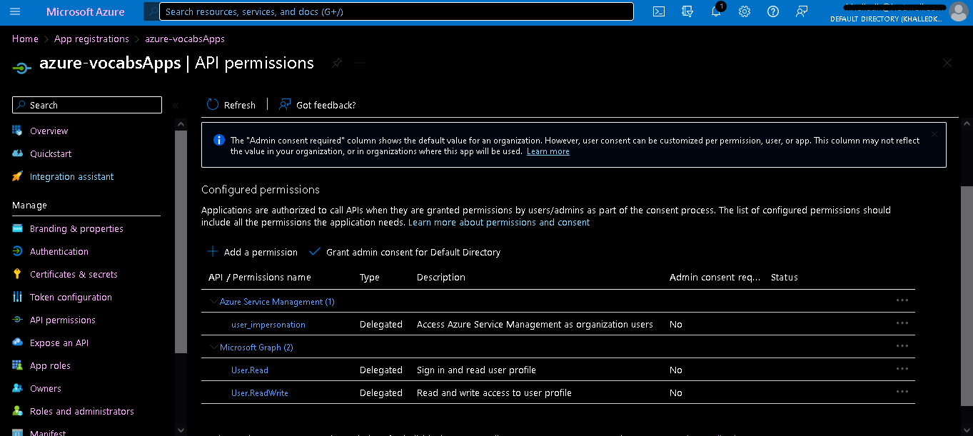 API permission