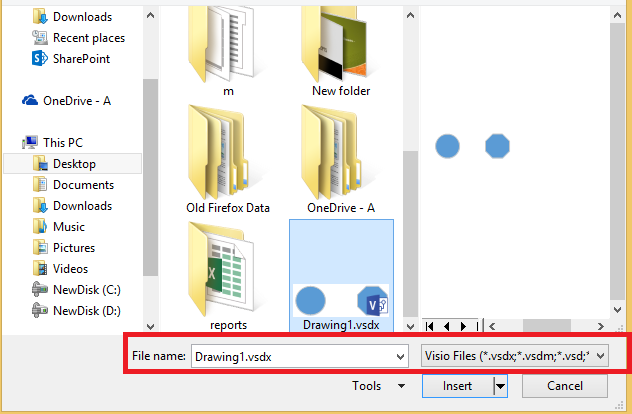 OneNote 365 - Insert existing Visio drawing as diagram causes error for ...
